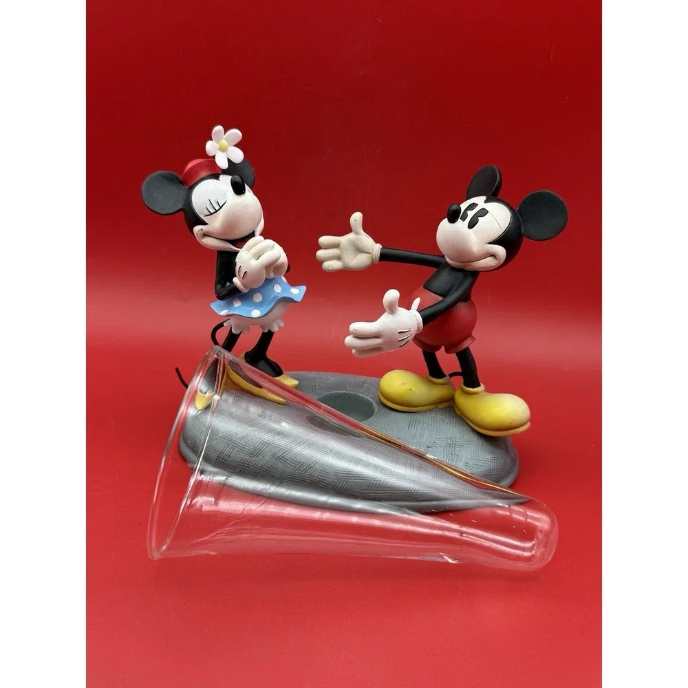 RARE Hallmark Flower Vase Disney Mickey & Minnie Mouse Limited Edition Figurine